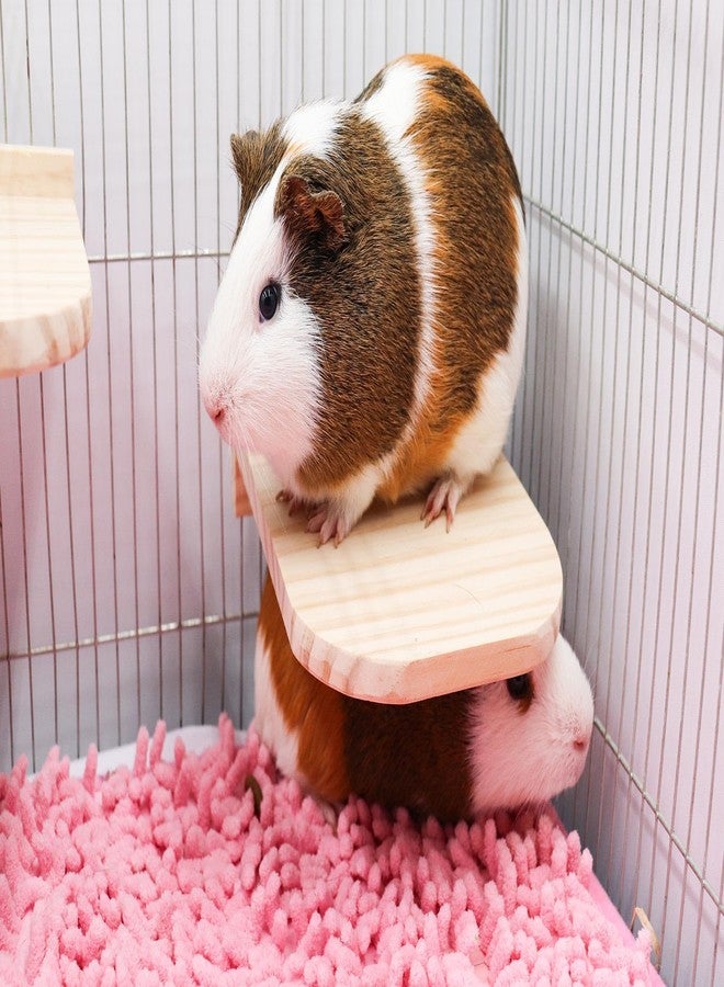 Neeenn Chinchilla Wooden Platform Set with Feeding Bowl, Wooden Guinea Pig Cage Platform, Small Animals Perch Stand Board, Cage Accessories for Hamster Rats Squirrel Gerbil Birds Parrots Parakeets Guinea Pig - Image 5